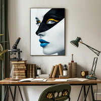Striking Avant-Garde Portrait in Artistic Poster PosterGoat