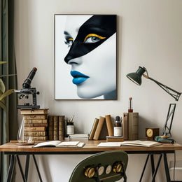 Striking Avant-Garde Portrait in Artistic Poster PosterGoat