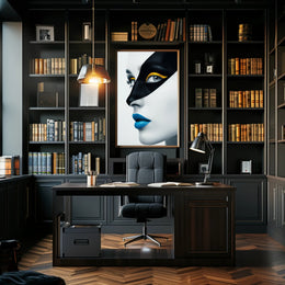 Striking Avant-Garde Portrait in Artistic Poster PosterGoat