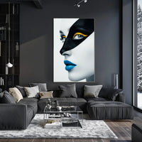 Striking Avant-Garde Portrait in Artistic Poster PosterGoat