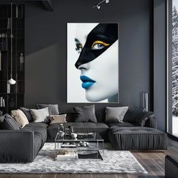 Striking Avant-Garde Portrait in Artistic Poster PosterGoat