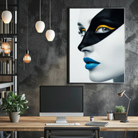 Striking Avant-Garde Portrait in Artistic Poster PosterGoat
