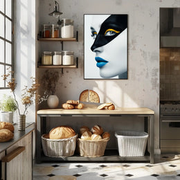 Striking Avant-Garde Portrait in Artistic Poster PosterGoat