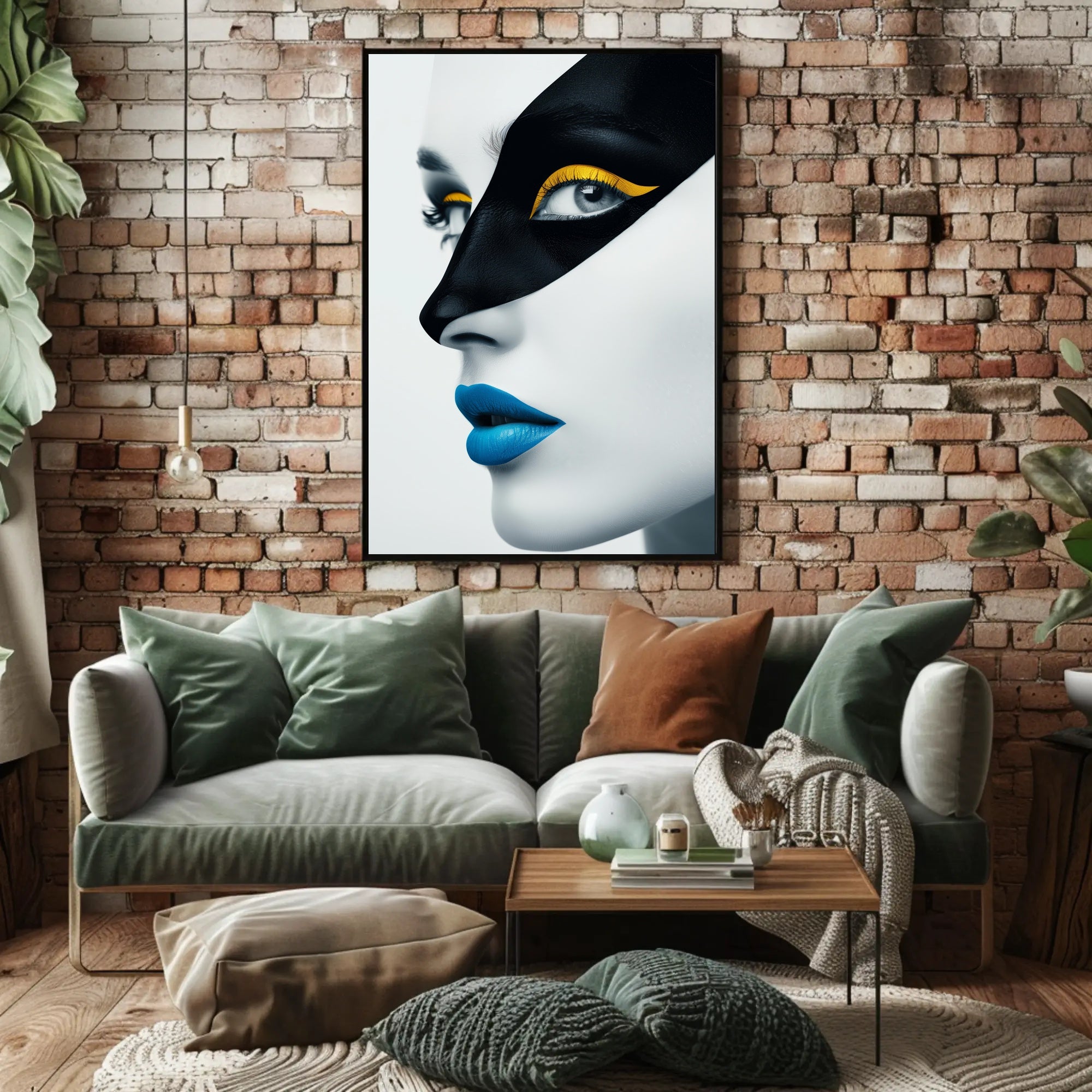 Striking Avant-Garde Portrait in Artistic Poster PosterGoat
