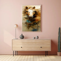 Striking Horse Head Art in Abstract or Artistic Poster PosterGoat