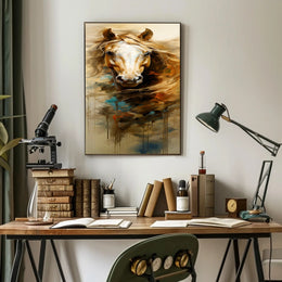 Striking Horse Head Art in Abstract or Artistic Poster PosterGoat