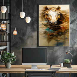 Striking Horse Head Art in Abstract or Artistic Poster PosterGoat