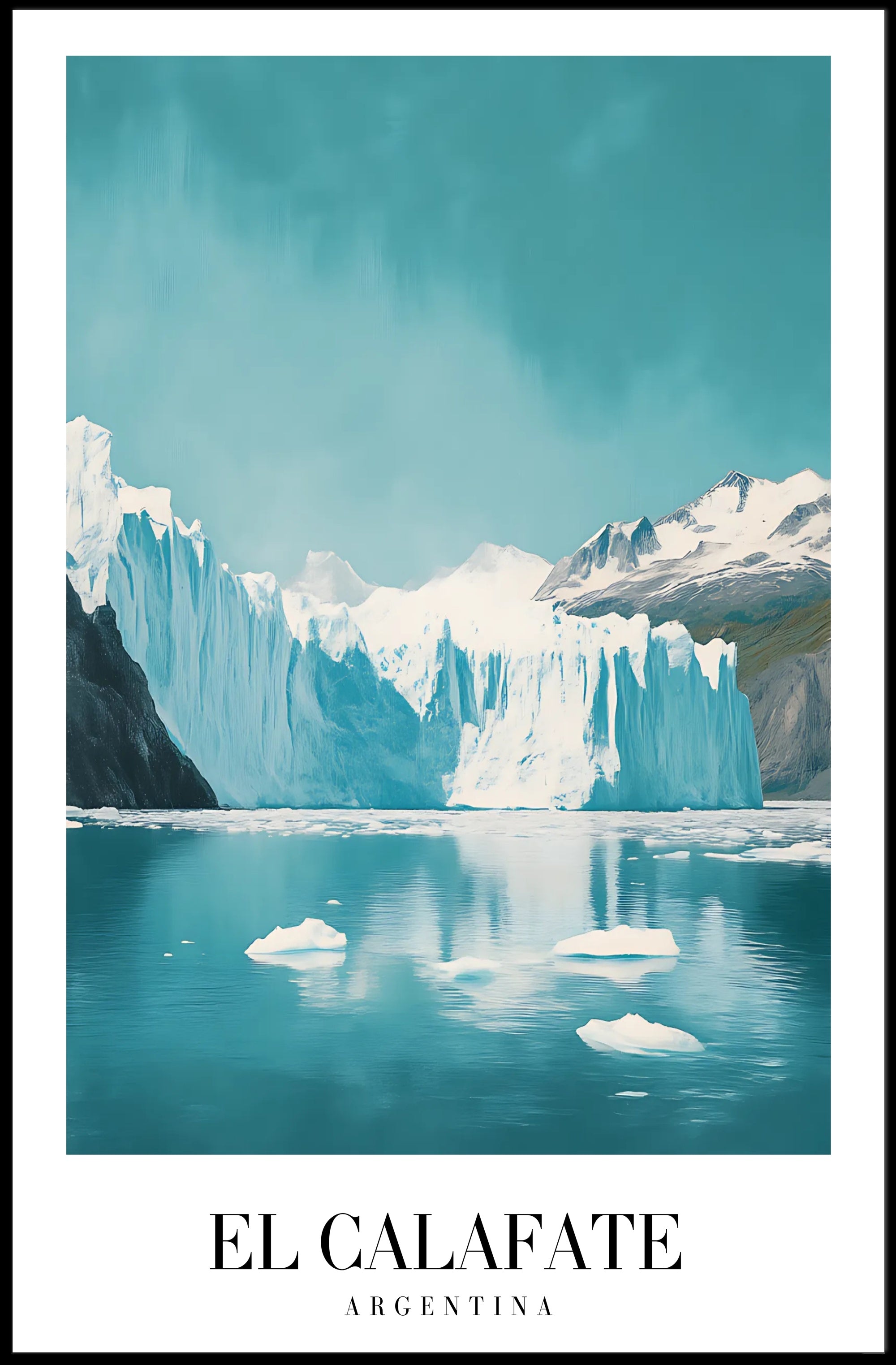 Stunning Icy El Calafate Landscape Travel Poster PosterGoat