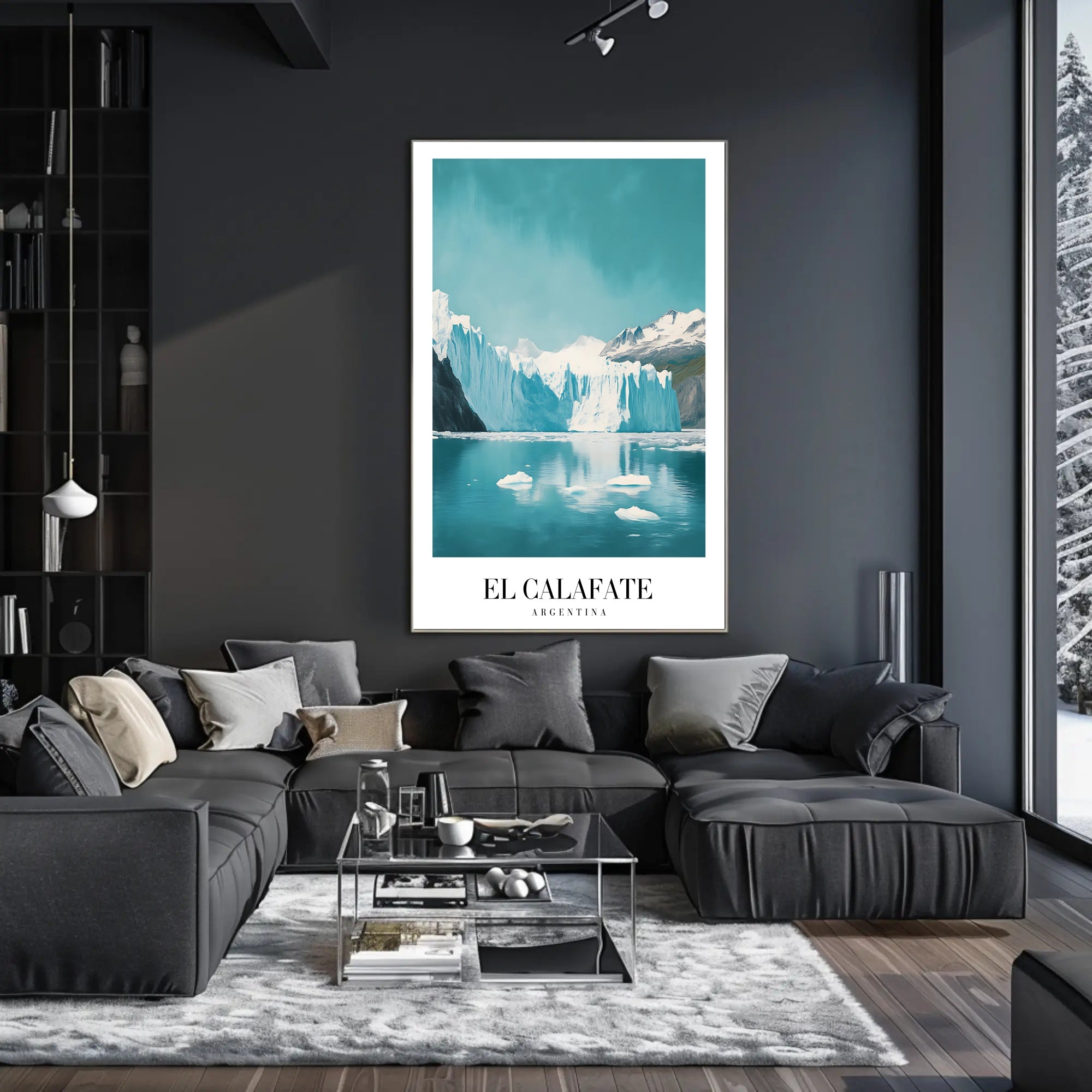 Stunning Icy El Calafate Landscape Travel Poster PosterGoat