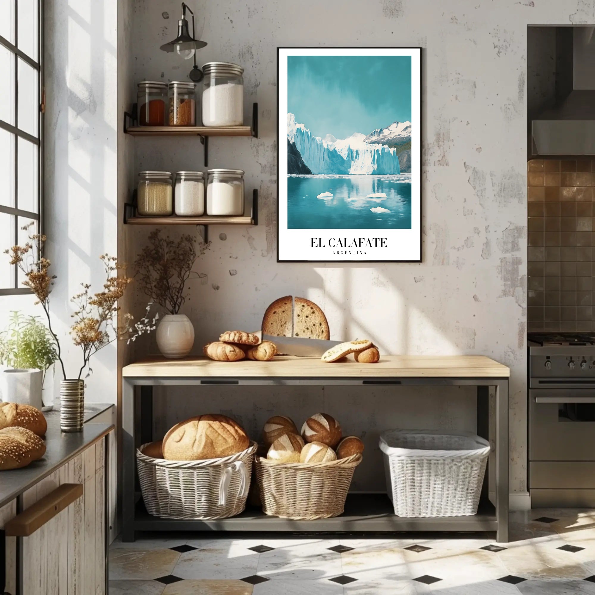 Stunning Icy El Calafate Landscape Travel Poster PosterGoat