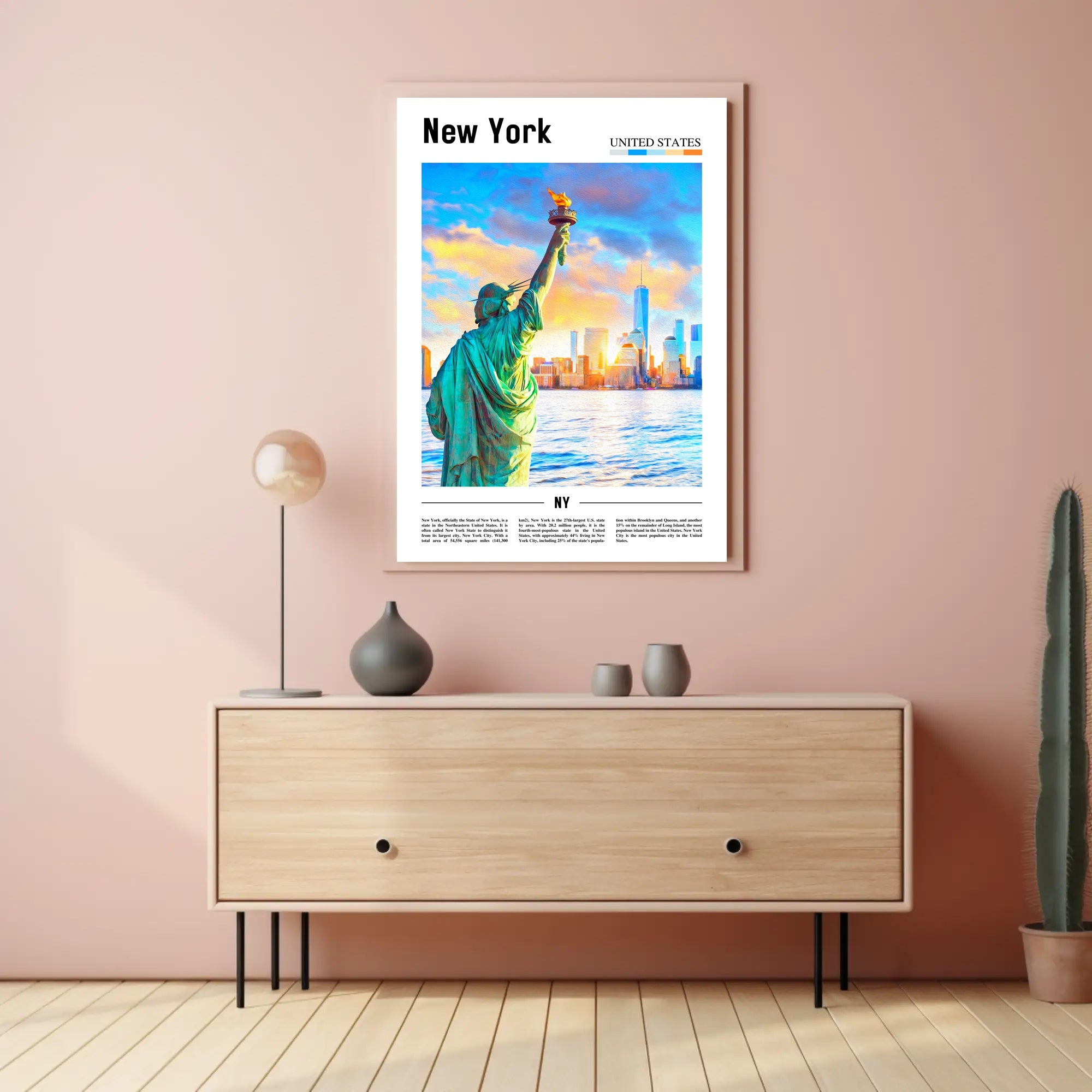 Stunning Statue of Liberty New York Travel Poster PosterGoat