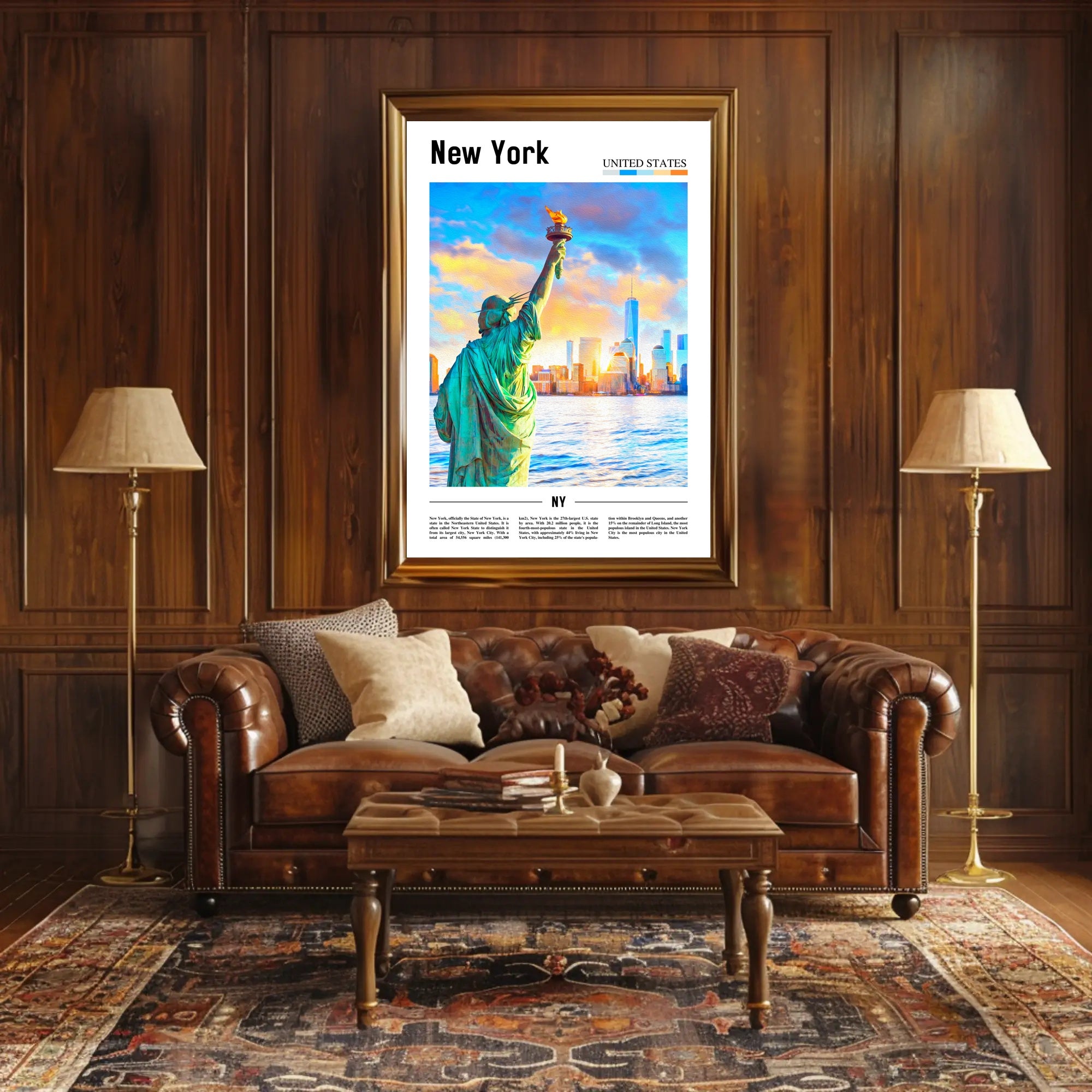 Stunning Statue of Liberty New York Travel Poster PosterGoat
