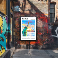 Stunning Statue of Liberty New York Travel Poster PosterGoat