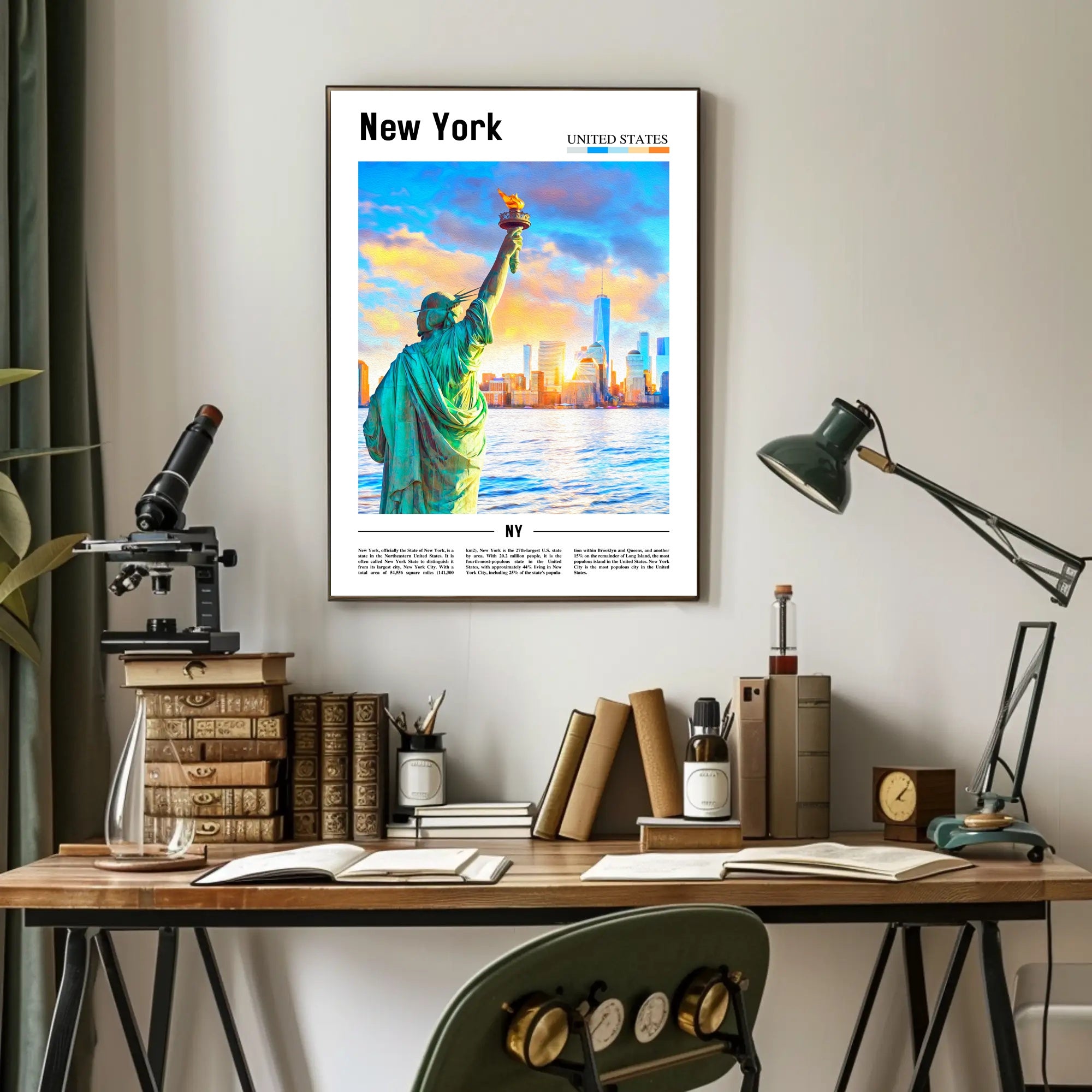 Stunning Statue of Liberty New York Travel Poster PosterGoat