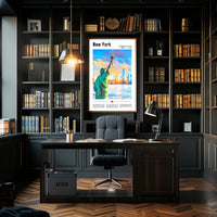 Stunning Statue of Liberty New York Travel Poster PosterGoat