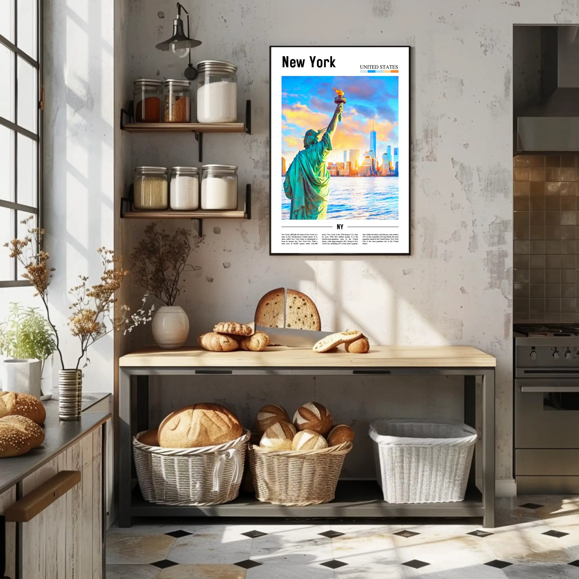 Stunning Statue of Liberty New York Travel Poster PosterGoat