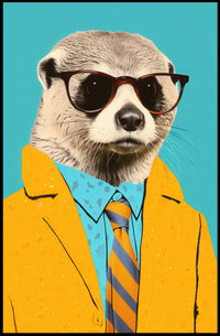 Stylish Meerkat Pop Culture Art Poster PosterGoat