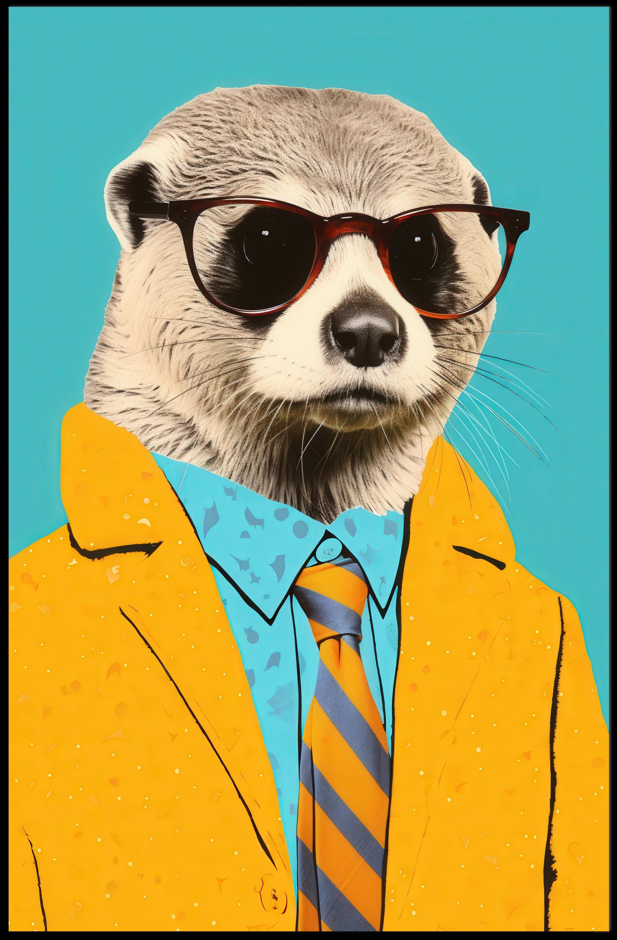 Stylish Meerkat Pop Culture Art Poster PosterGoat
