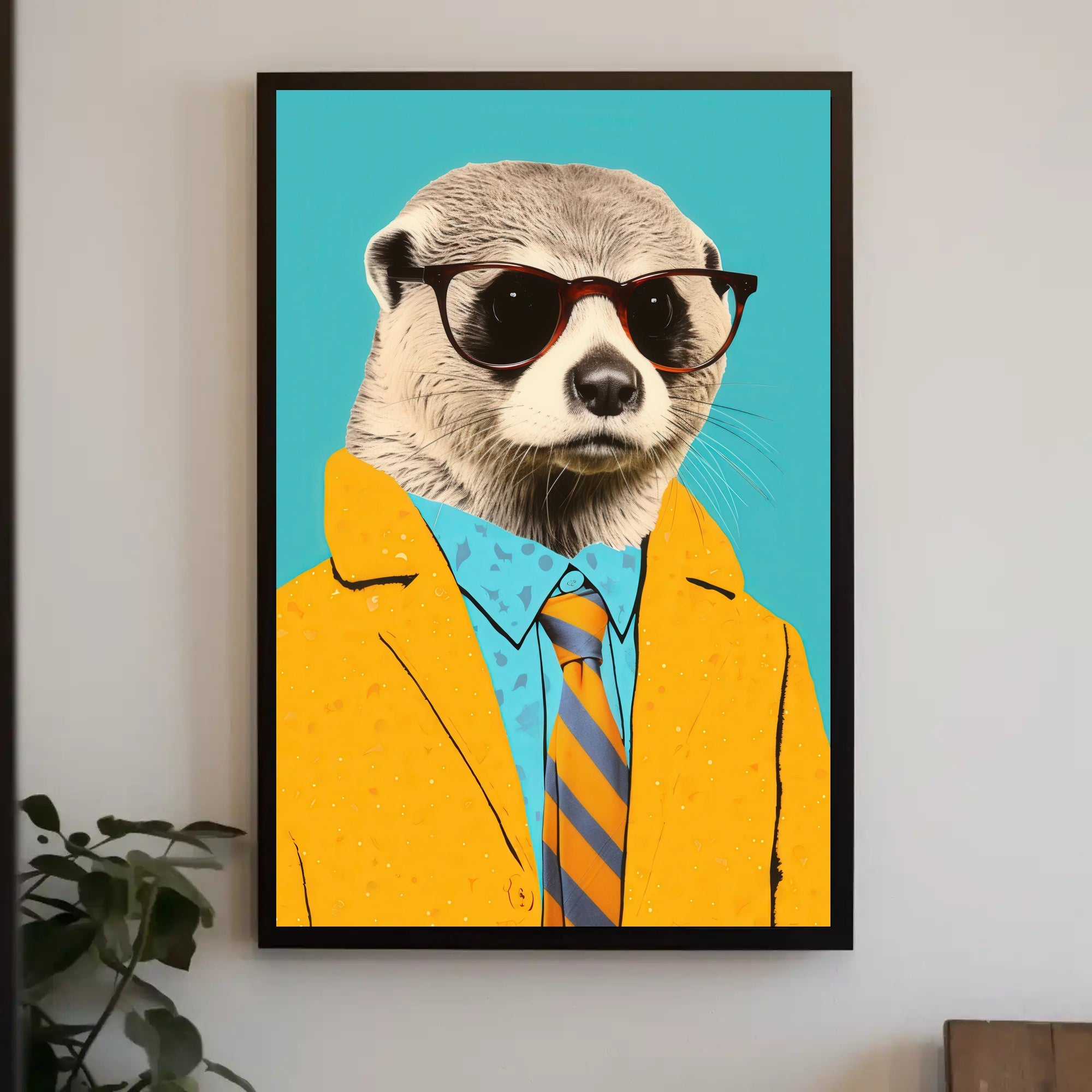 Stylish Meerkat Pop Culture Art Poster PosterGoat