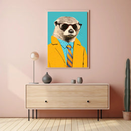 Stylish Meerkat Pop Culture Art Poster PosterGoat
