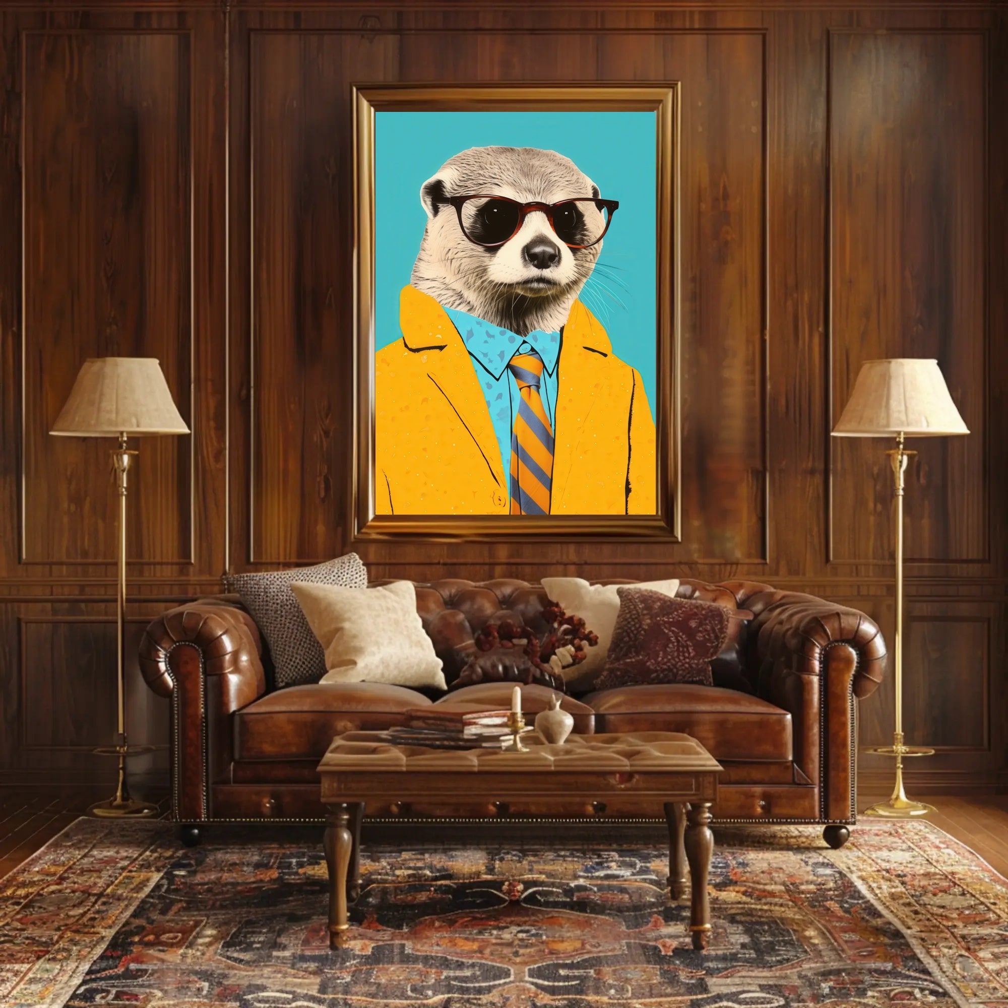 Stylish Meerkat Pop Culture Art Poster PosterGoat