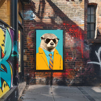 Stylish Meerkat Pop Culture Art Poster PosterGoat