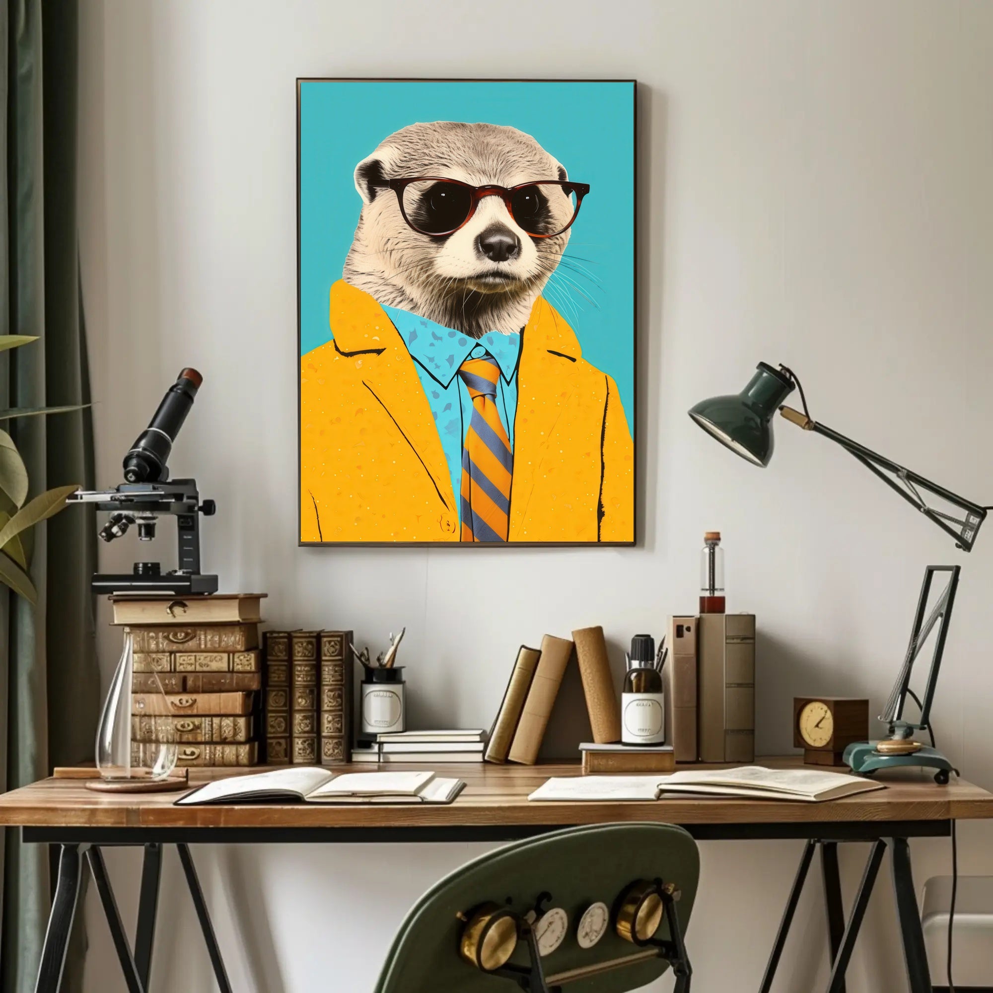 Stylish Meerkat Pop Culture Art Poster PosterGoat