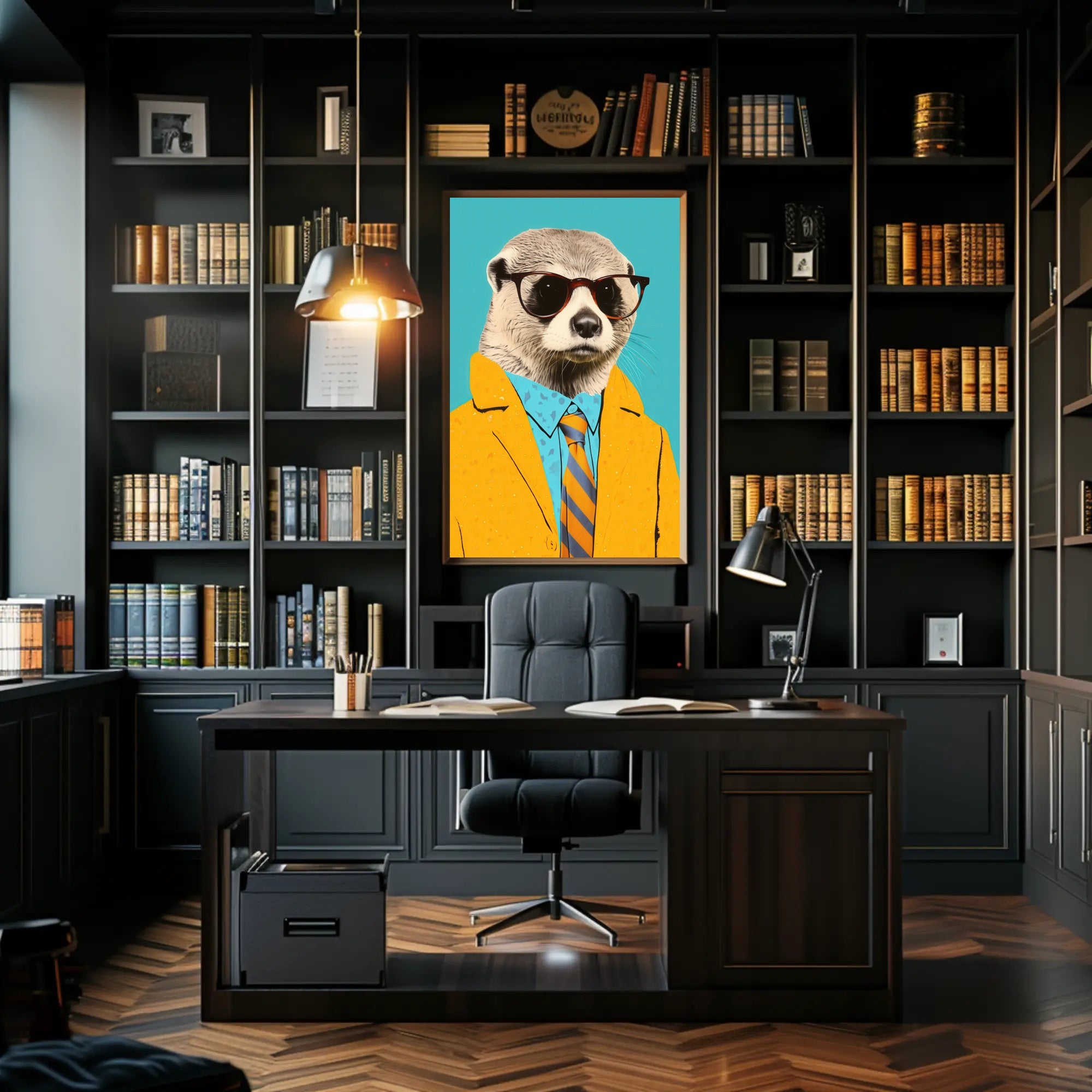 Stylish Meerkat Pop Culture Art Poster PosterGoat