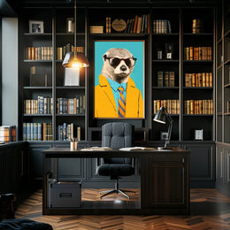 Stylish Meerkat Pop Culture Art Poster PosterGoat