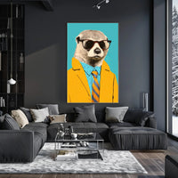 Stylish Meerkat Pop Culture Art Poster PosterGoat