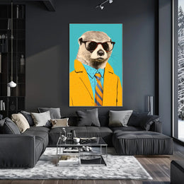 Stylish Meerkat Pop Culture Art Poster PosterGoat
