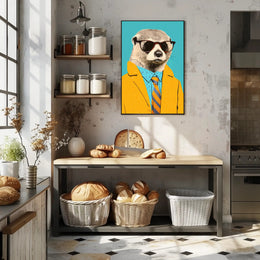 Stylish Meerkat Pop Culture Art Poster PosterGoat