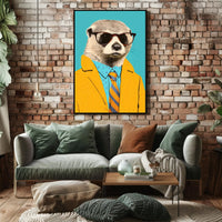 Stylish Meerkat Pop Culture Art Poster PosterGoat