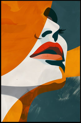 Stylized Abstract Woman's Face in Modern Artistic Poster PosterGoat
