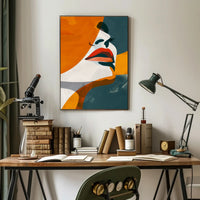 Stylized Abstract Woman's Face in Modern Artistic Poster PosterGoat