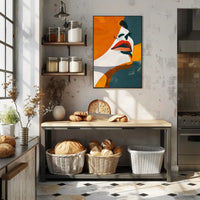 Stylized Abstract Woman's Face in Modern Artistic Poster PosterGoat