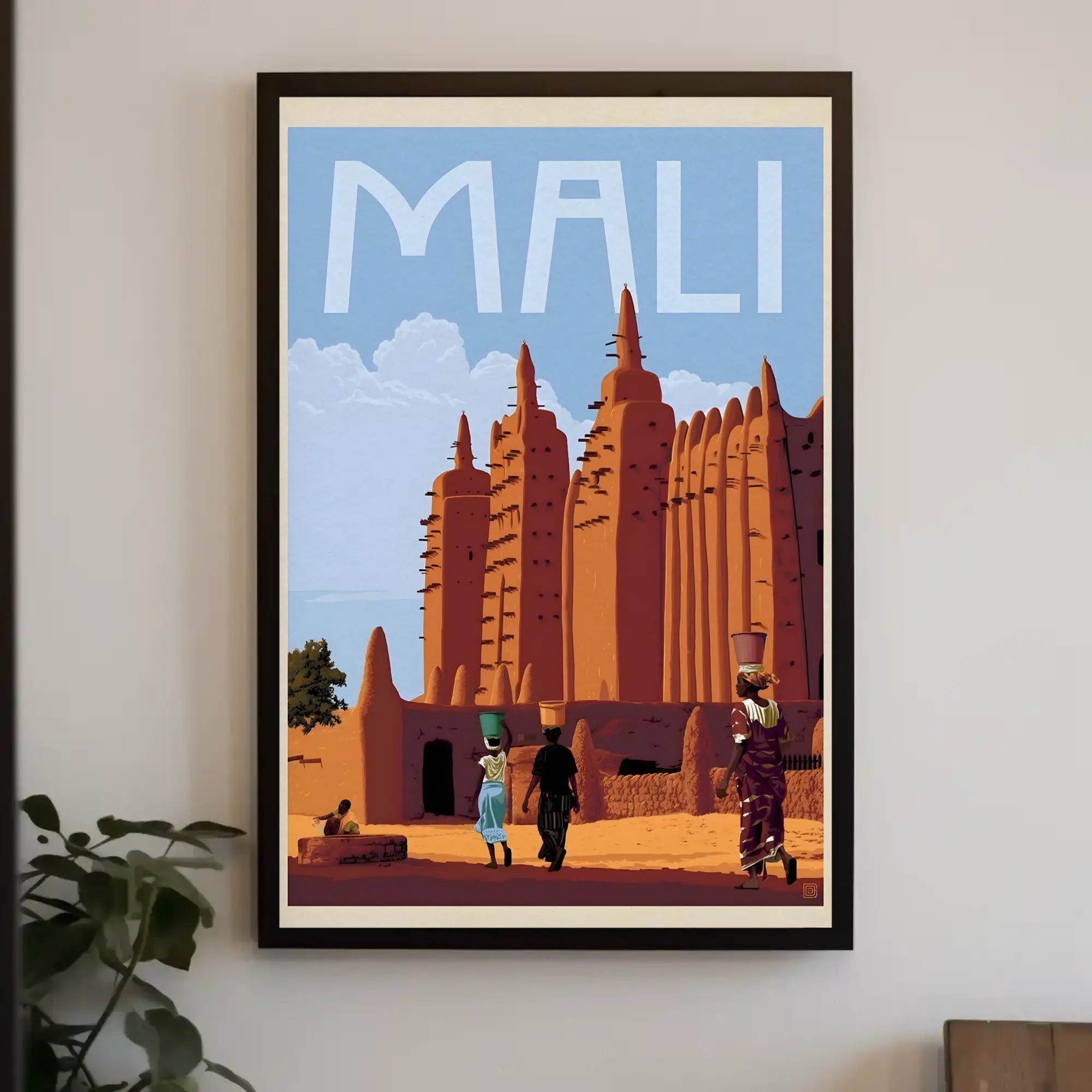 Stylized Archi-Structure Mali Heritage Cultural or Heritage Poster PosterGoat