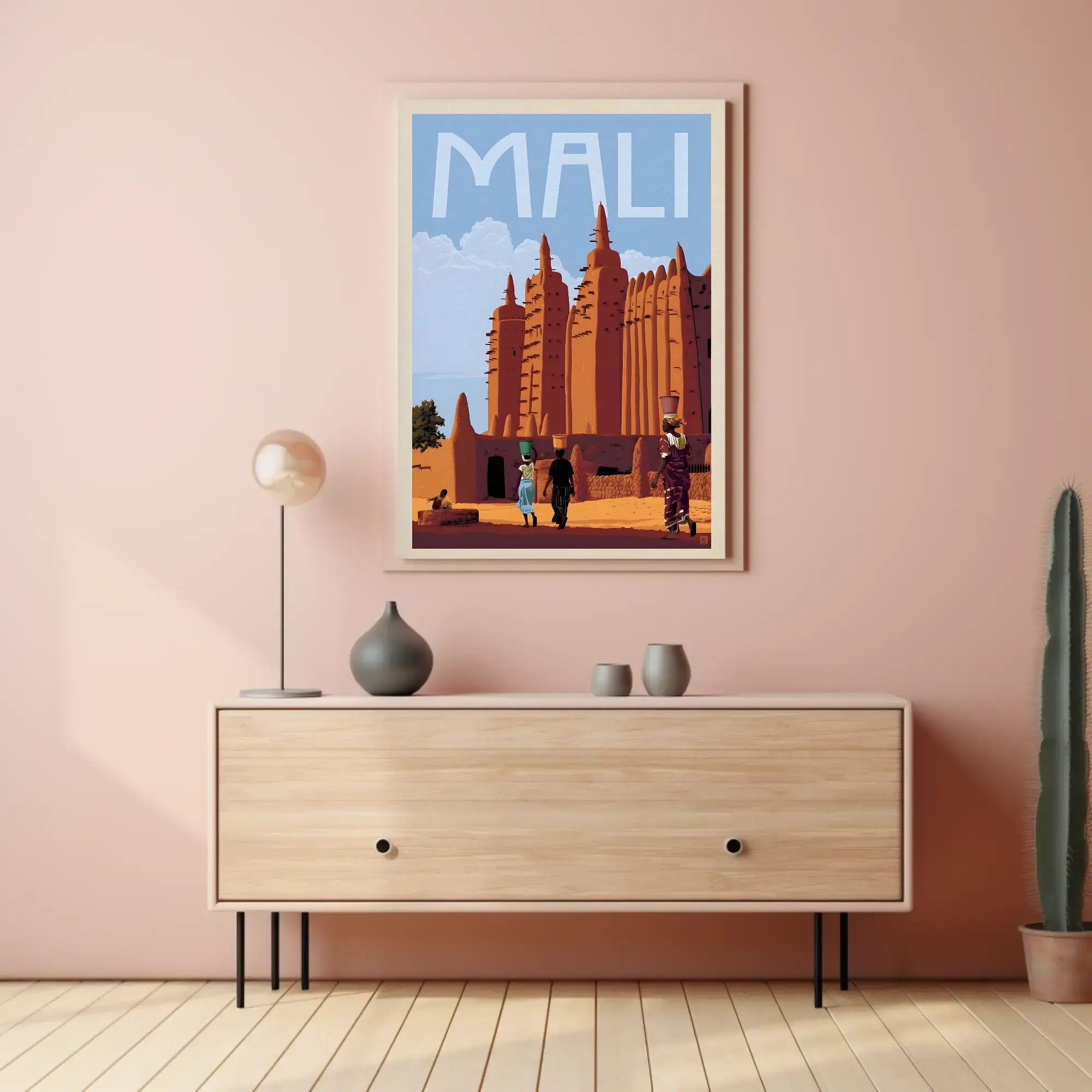 Stylized Archi-Structure Mali Heritage Cultural or Heritage Poster PosterGoat