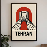 Stylized Azadi Tower Tehran Poster Cultural Heritage Poster PosterGoat