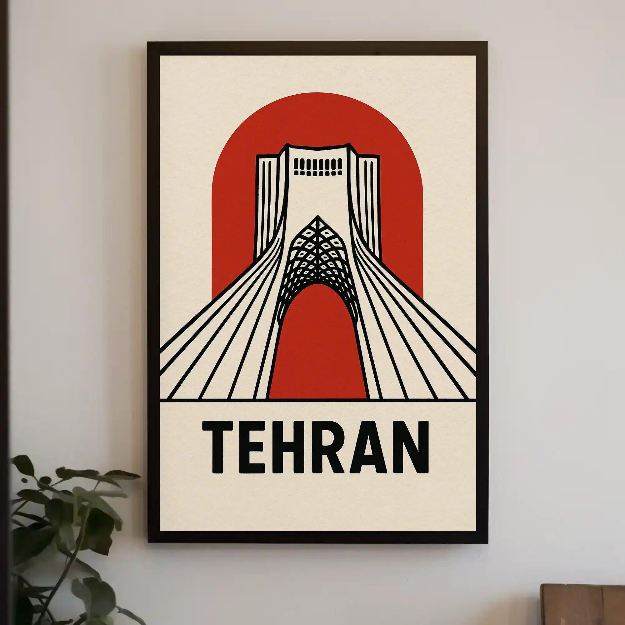 Stylized Azadi Tower Tehran Poster Cultural Heritage Poster PosterGoat