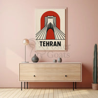 Stylized Azadi Tower Tehran Poster Cultural Heritage Poster PosterGoat