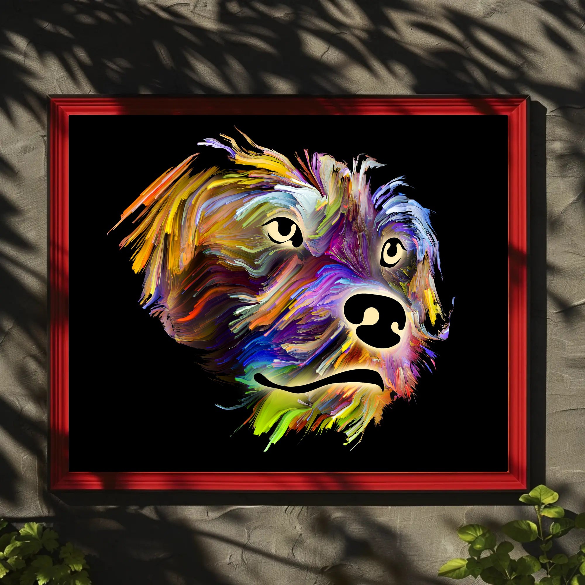 Stylized Canine Companionship Art in Animal Poster PosterGoat