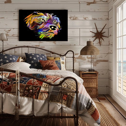 Stylized Canine Companionship Art in Animal Poster PosterGoat