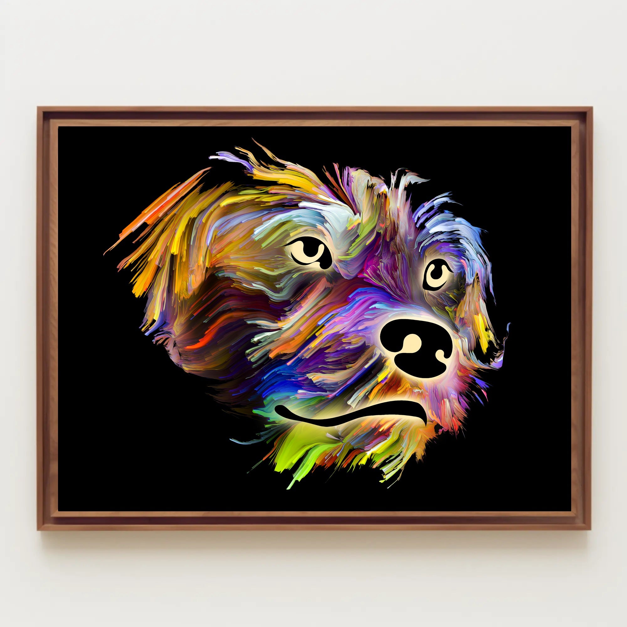 Stylized Canine Companionship Art in Animal Poster PosterGoat