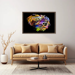 Stylized Canine Companionship Art in Animal Poster PosterGoat