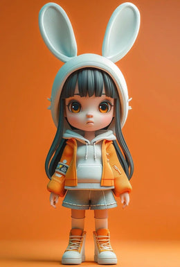 Stylized Character Hoodie Art Print - Pop Culture Poster PosterGoat