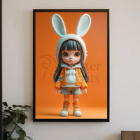 Stylized Character Hoodie Art Print - Pop Culture Poster PosterGoat