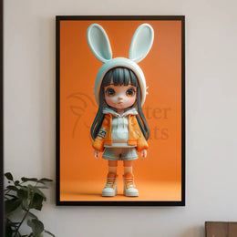 Stylized Character Hoodie Art Print - Pop Culture Poster PosterGoat