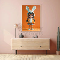 Stylized Character Hoodie Art Print - Pop Culture Poster PosterGoat
