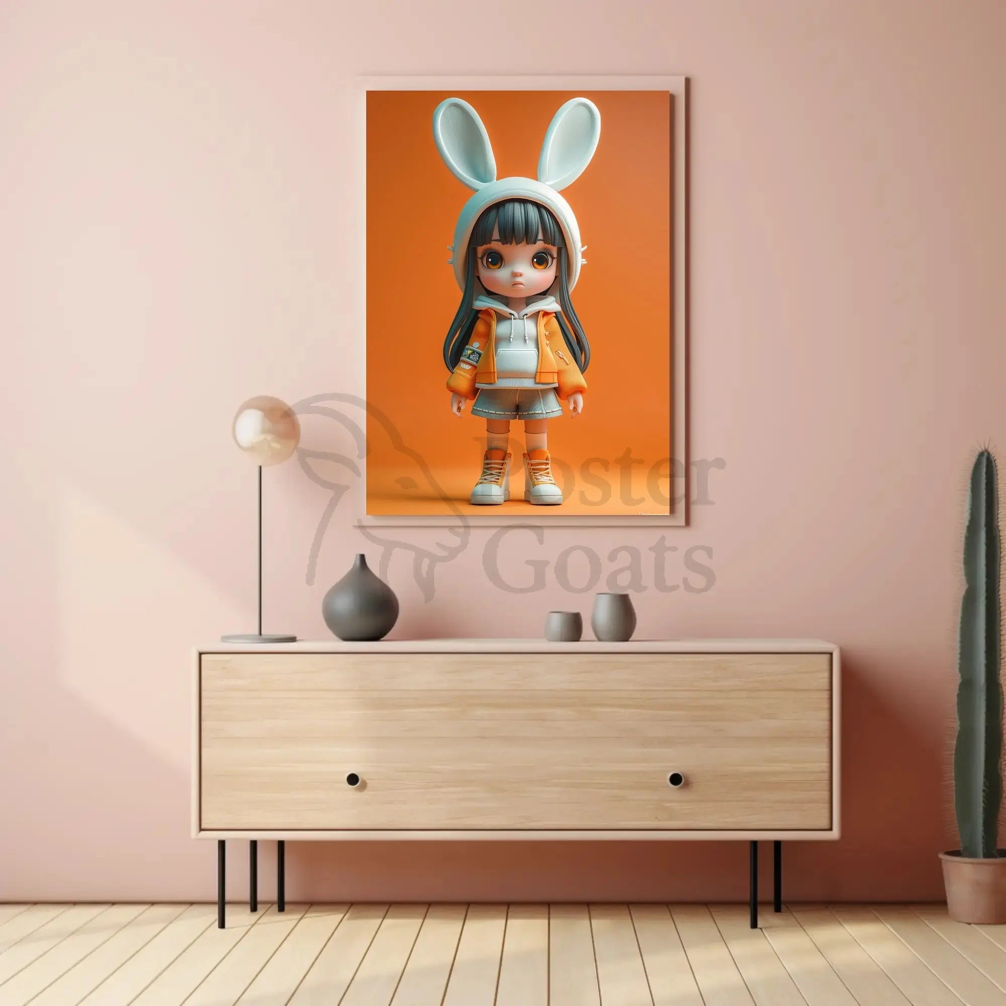 Stylized Character Hoodie Art Print - Pop Culture Poster PosterGoat